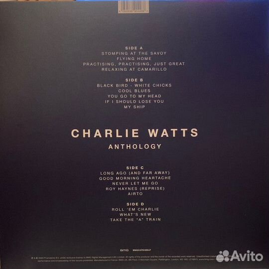 Виниловая пластинка Watts, Charlie - Anthology (Bl