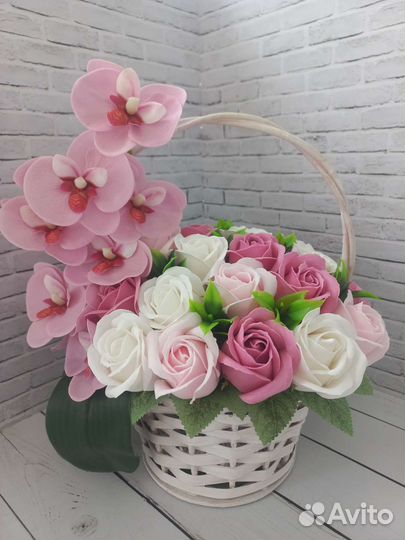 Букет из мыльных цветов