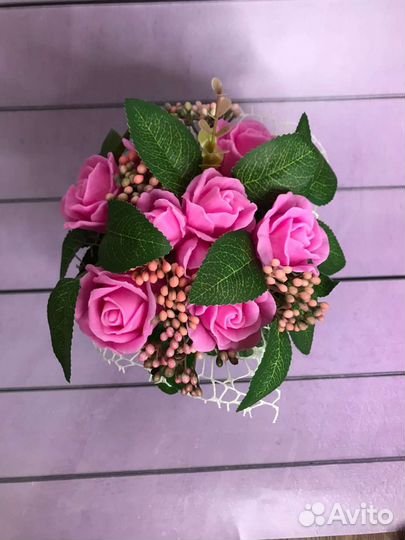 Букет цветов из мыла