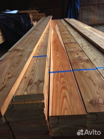 Шлифованные доски лиственницы 50x130 мм, идеальное качество поверхности