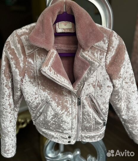 Куртка дубленка косуха демисезонная для девочки