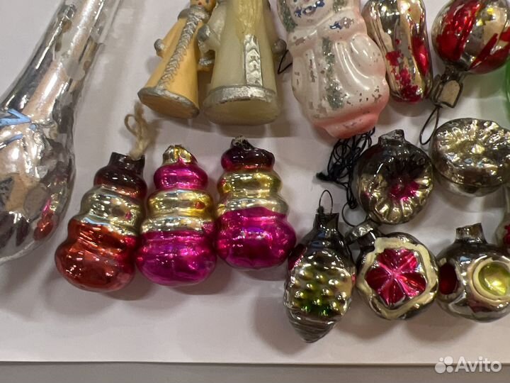 Елочные игрушки СССР в реставрацию одним лотом