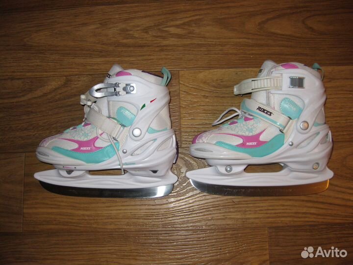 Коньки ледовые раздвижные детские Roces Yuma