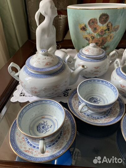 Сервиз чайный рисовое зерно, Китай, фарфор