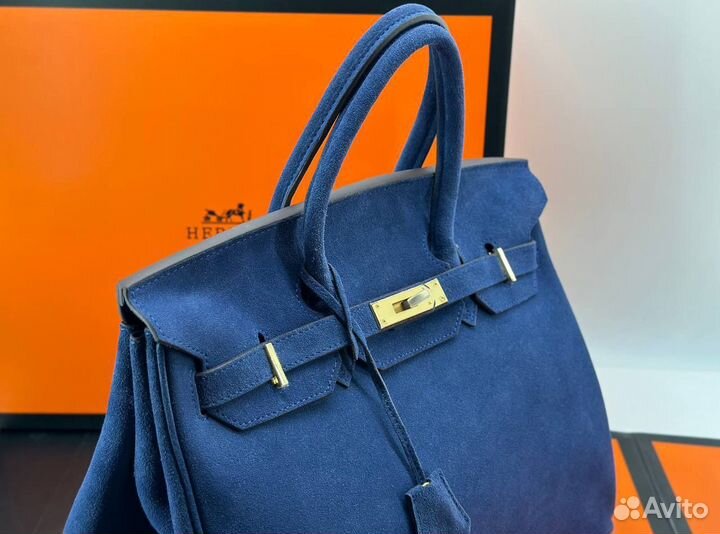 Сумка женская hermes birkin биркин 35 замш