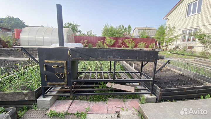 Мангал с печью под казан