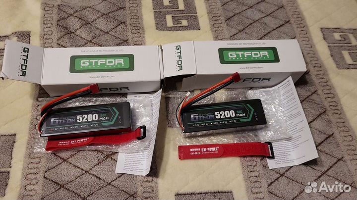 Аккумуляторы li-po 5200mah 2s 50c lipo