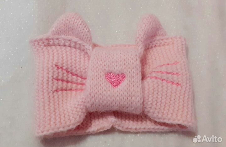 Шапки, перчатки, манишка на девочку 3-5 лет
