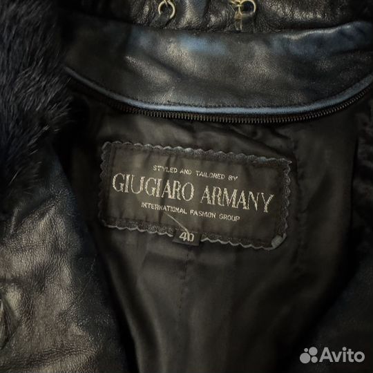 Кожаная куртка giorgie armani vintage