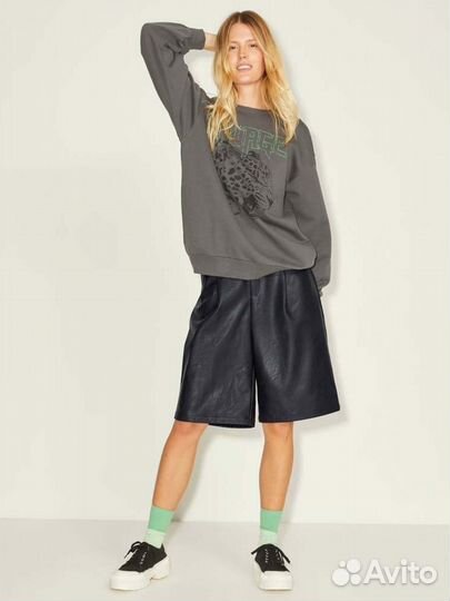 Шорты бермуды jack jones из искуственной кожи (S)