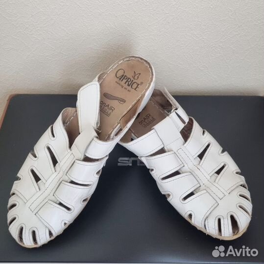 Сабо caprice 40,5 белые