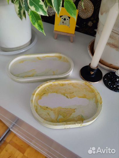 Поднос из гипса