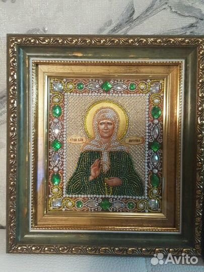 Икона св. Матроны ручная работа