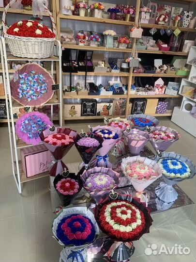 Букет из мыльных роз