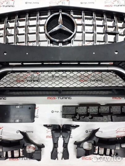 Бампер C63 Edition 1 с решеткой W205 13-18 Chrome