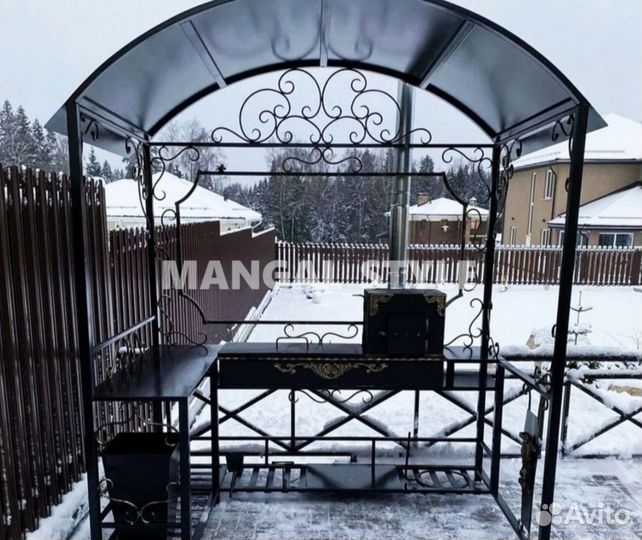 Мангал с крышей