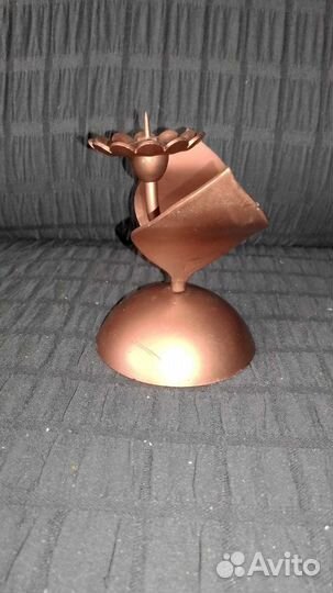 Подсвечник металлический : цветок сссср