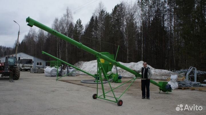 Шнековый погрузчик 150мм 8м