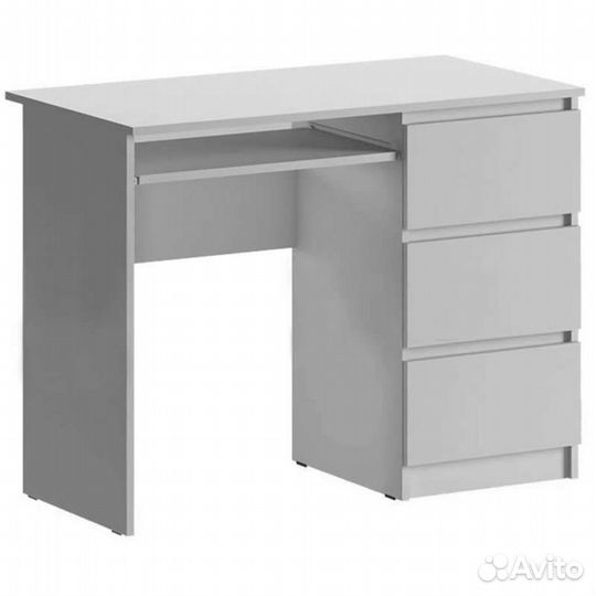 Компьютерный стол Челси белый глянец