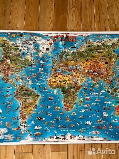 Карта мира для детей 133/97