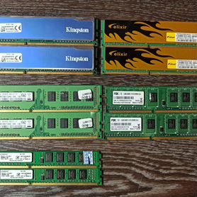 DDR3 2Gb, DDR3 4Gb (KIT 2Gbx2) Kingstone, Samsung