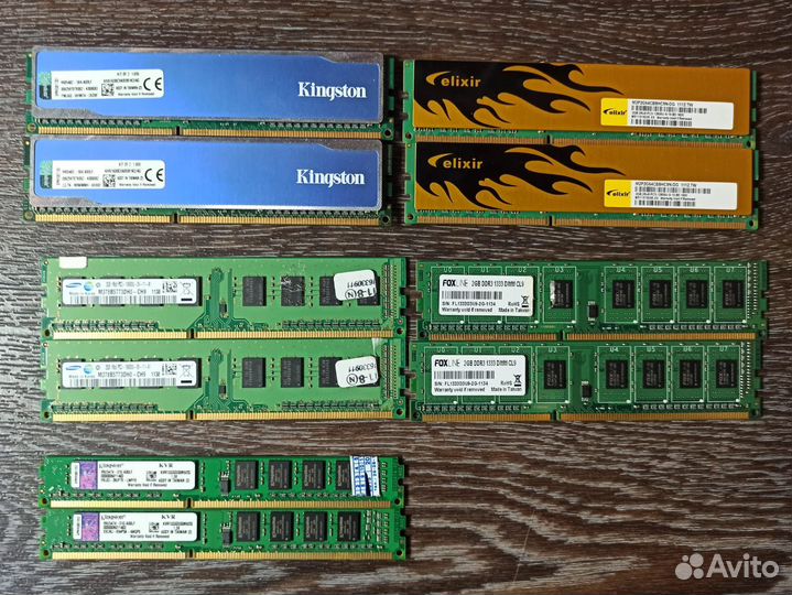 DDR3 2Gb, DDR3 4Gb (KIT 2Gbx2) Kingstone, Samsung