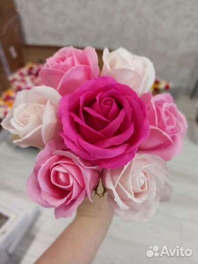 Букет из мыльных роз