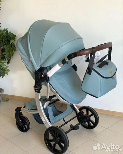 Коляска 3 в 1 Экокожа
