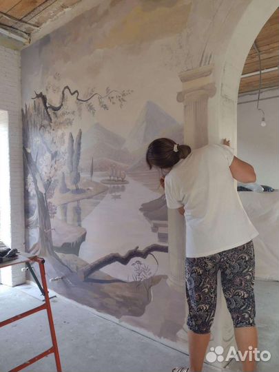 Художник оформитель, роспись стены
