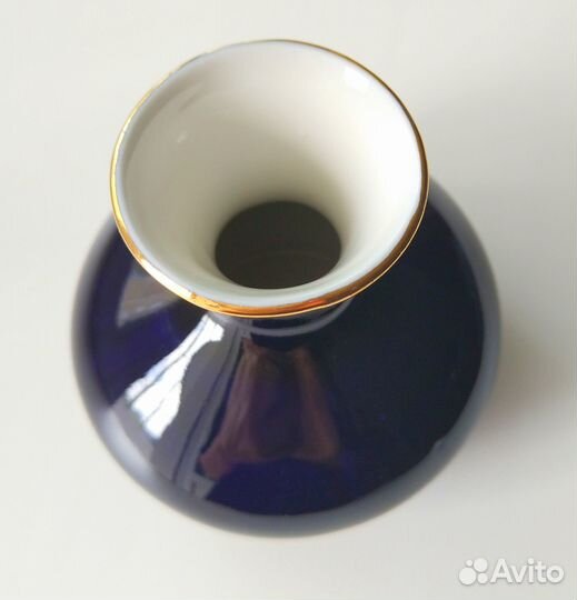 Фарфоровая ваза лфз, кобальт