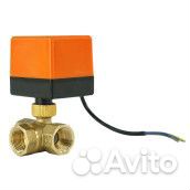 Кран шаровой DN.ru RP.brass.120.MM.020 3/4 Ду20 Ру16 стандартнопроходной трехходовой Т-тип, латунь