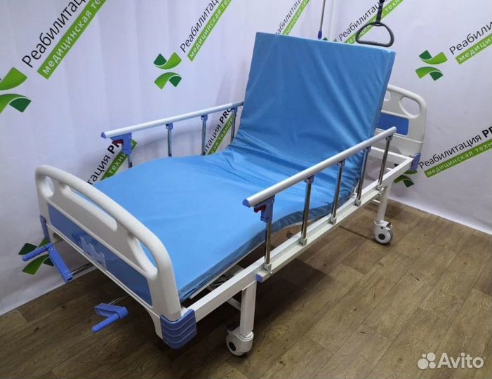 Медицинская кровать кмр-04 белая