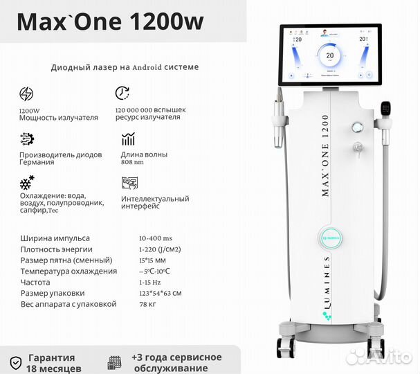 Аппарат для эпиляции Лю-Минес Max One 1200W