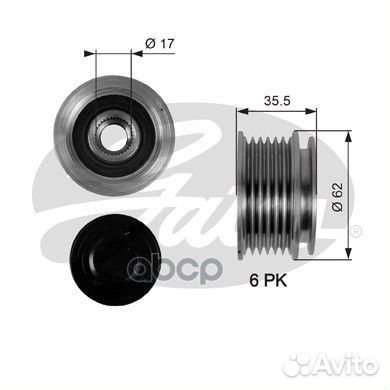 Обгонная муфта генератора audi A4,A6/VW passat