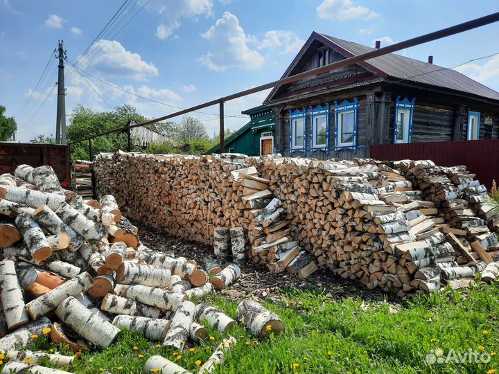 Дрова березовые колотые сухие