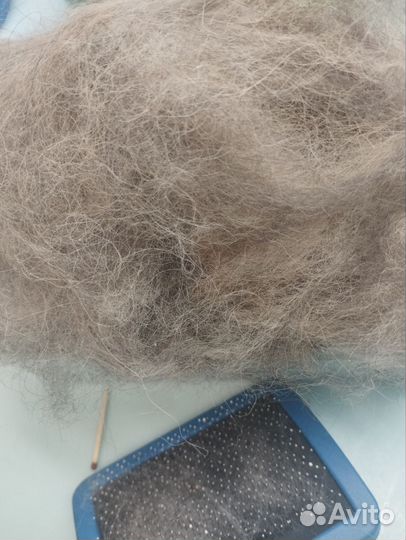 Пух хаски, маламута. Собачья шерсть