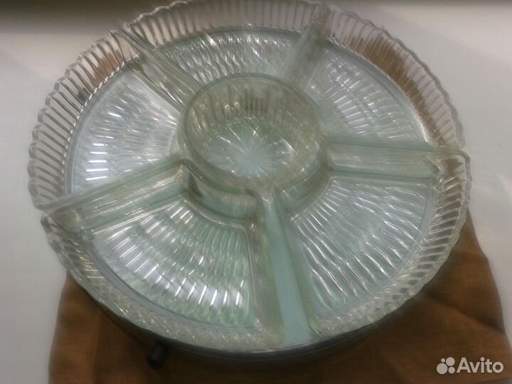 Менажница СССР вращающаяся, 31 см, и как тортница