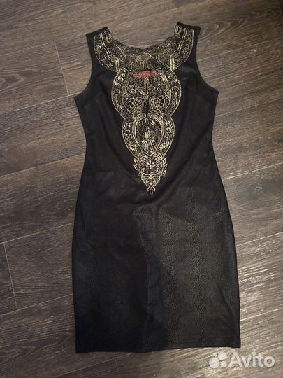 Платье черное с кружевом. Размер 42-44