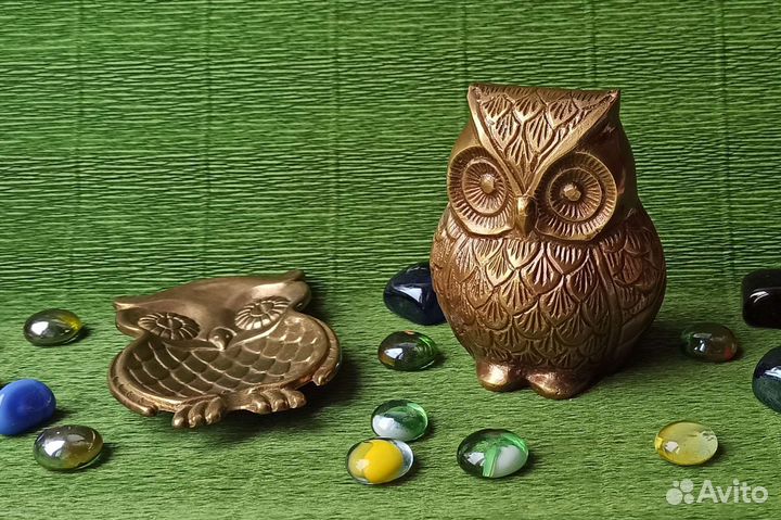 Статуэтка металлическая Сова