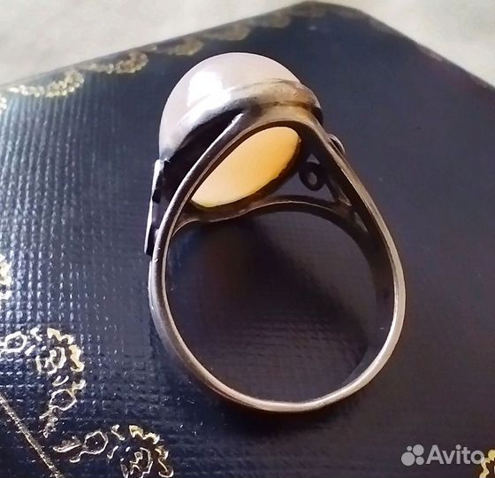 Винтаж кольцо СССР. Серебро 875. Агат