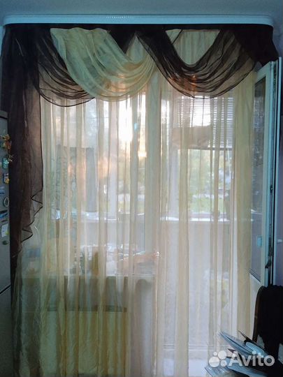 Шторы с ламбрекеном бу