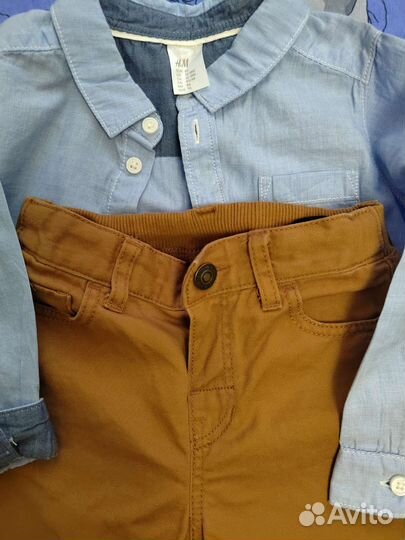 Рубашка, брюки H&M для мальчика 86