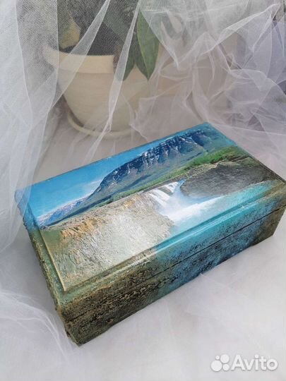 Шкатулка деревянная, ручная работа