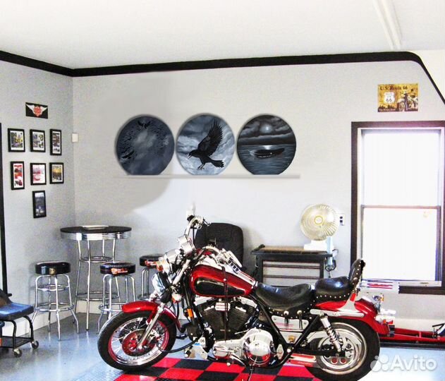 Набор картин маслом триптих «Ravens 1001»