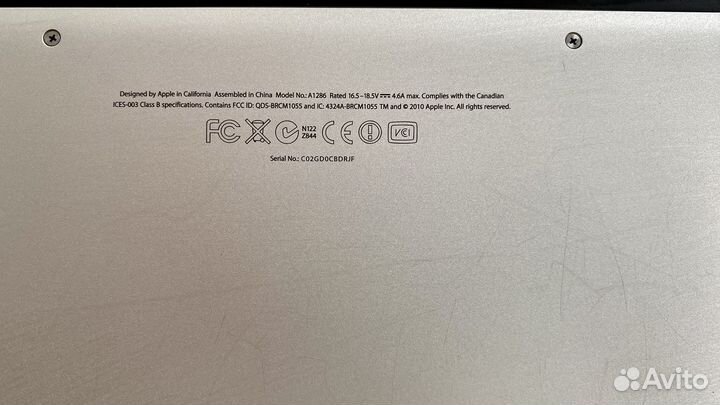 Macbook pro 8,2. Early 2011, Intel Core i7