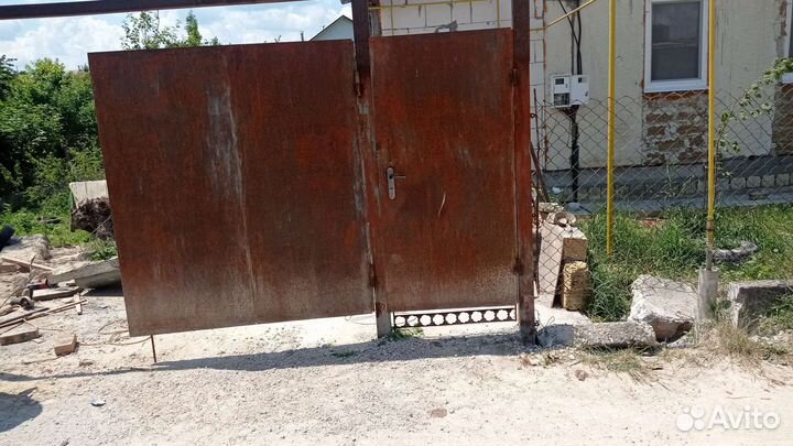 Металлические ворота бу