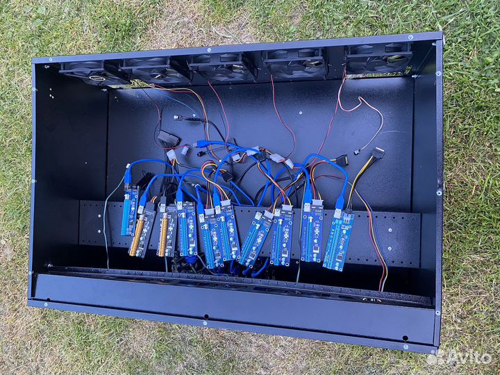 Корпус для майнинг фермы+материнская плата+бп