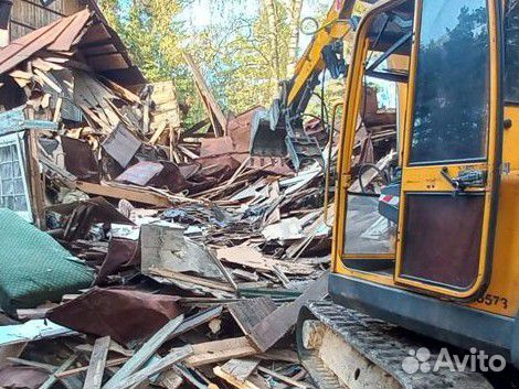 Демонтаж дачных домов, бань, сарая,снос фундамента