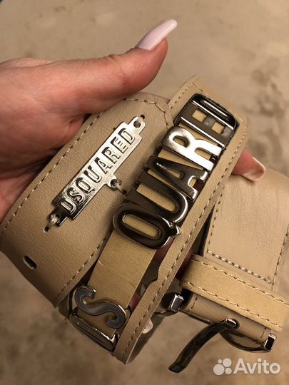 Ремень бежевый dsquared