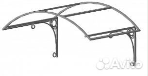 Козырек кованный над входной группой №1